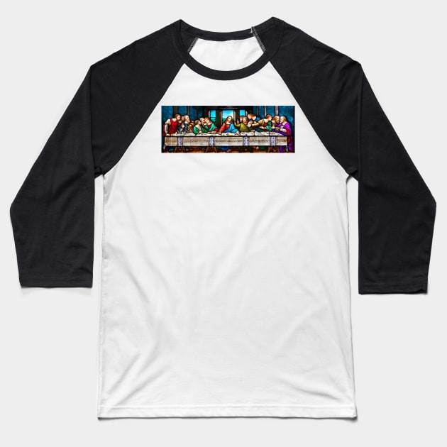 Last Supper Baseball T-Shirt by doniainart